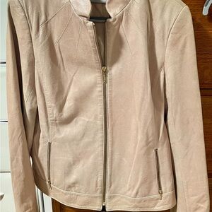 Dana Buchman VINTAGE Leather Jacket - Pearl Pink color